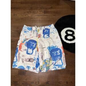 Quiksilver Basquiat Surf Trunks Men L/XL Vintage Y2K 90s Rare Grail